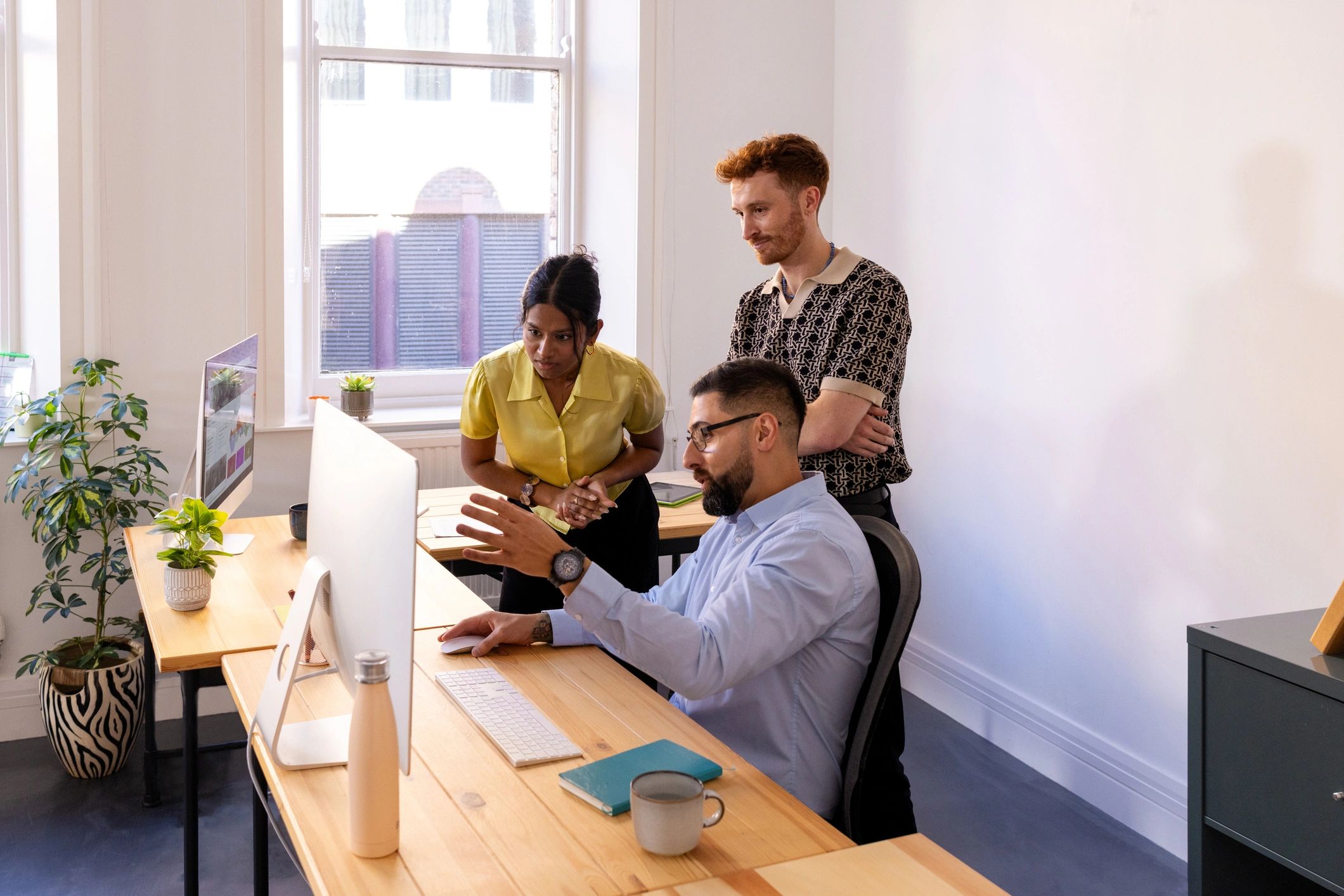 Professional team member in a business strategy discussion